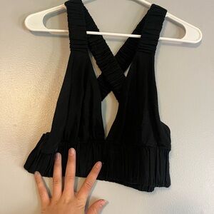 Abercrombie & Fitch cross back linen top